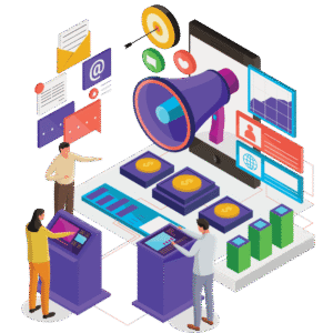 Dark Blue Illustrative Digital Marketing Agency Instagram Post